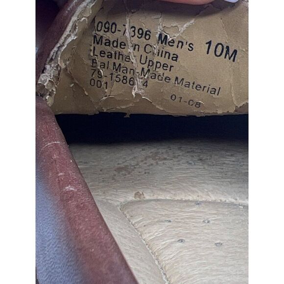 Dockers Brown Men’s Woven Leather Padded Loafers Size 10 - Picture 7 of 9